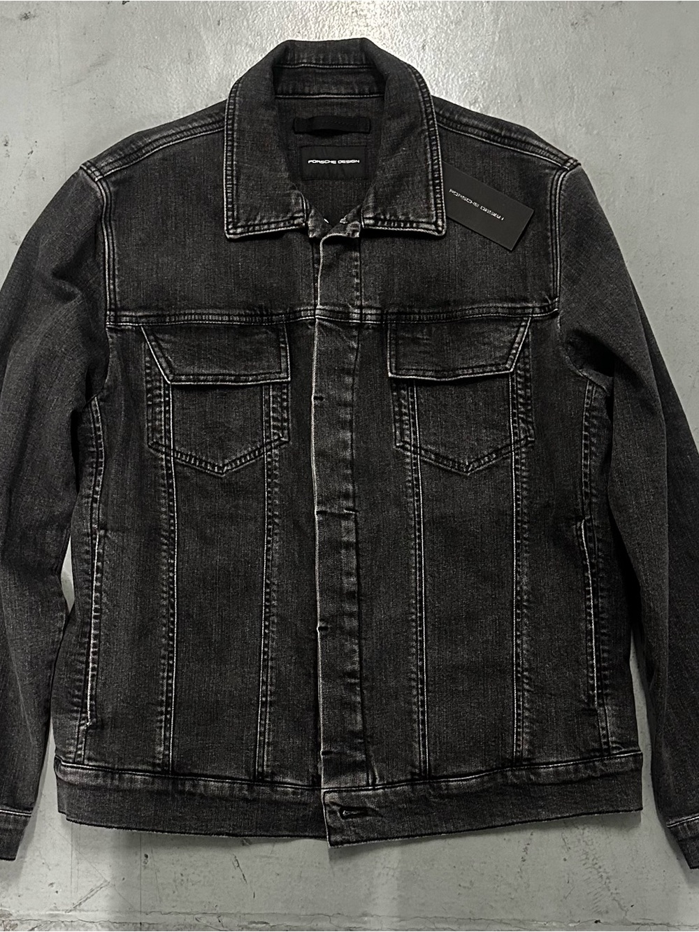 NWT Porsche Design Men’s Black Denim Jacket Size L